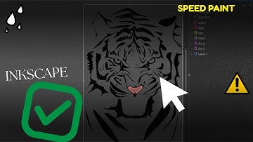 Tiger Vector Portrait | Inkscape Time-Lapse Drawing