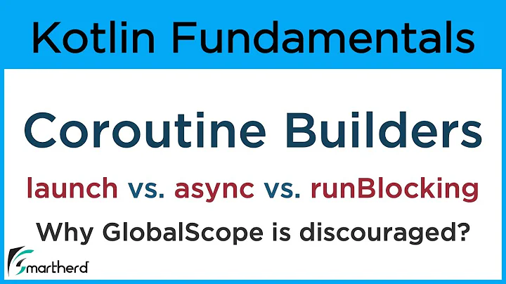 Kotlin Coroutine Builders: launch, async, and runBlocking along with GlobalScope companion object