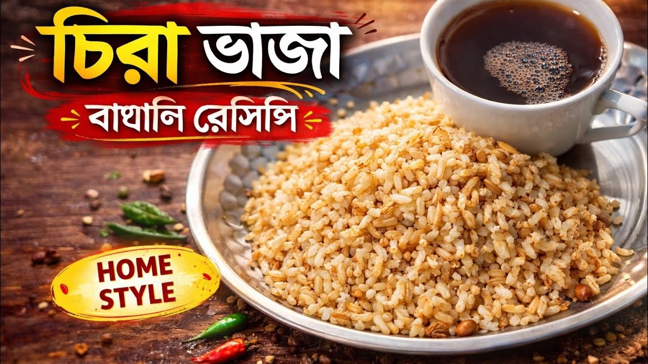 চিঁড়া ভাজা রেসিপি | সন্ধ্যার নাস্তা | Chira Bhaja Bengali Recipe