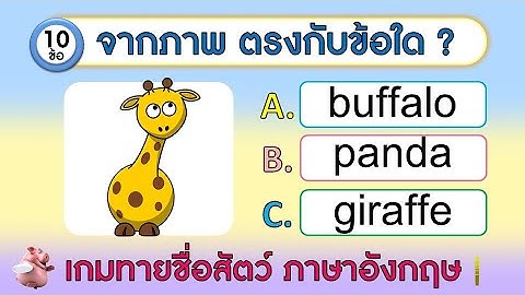 เกม ทายชื่อสัตว์ ภาษาอังกฤษ 10 ข้อ | Learn and song