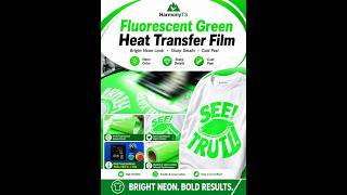 Fluorescent Green DTF Film Printing Test Bright Color Cold Peel