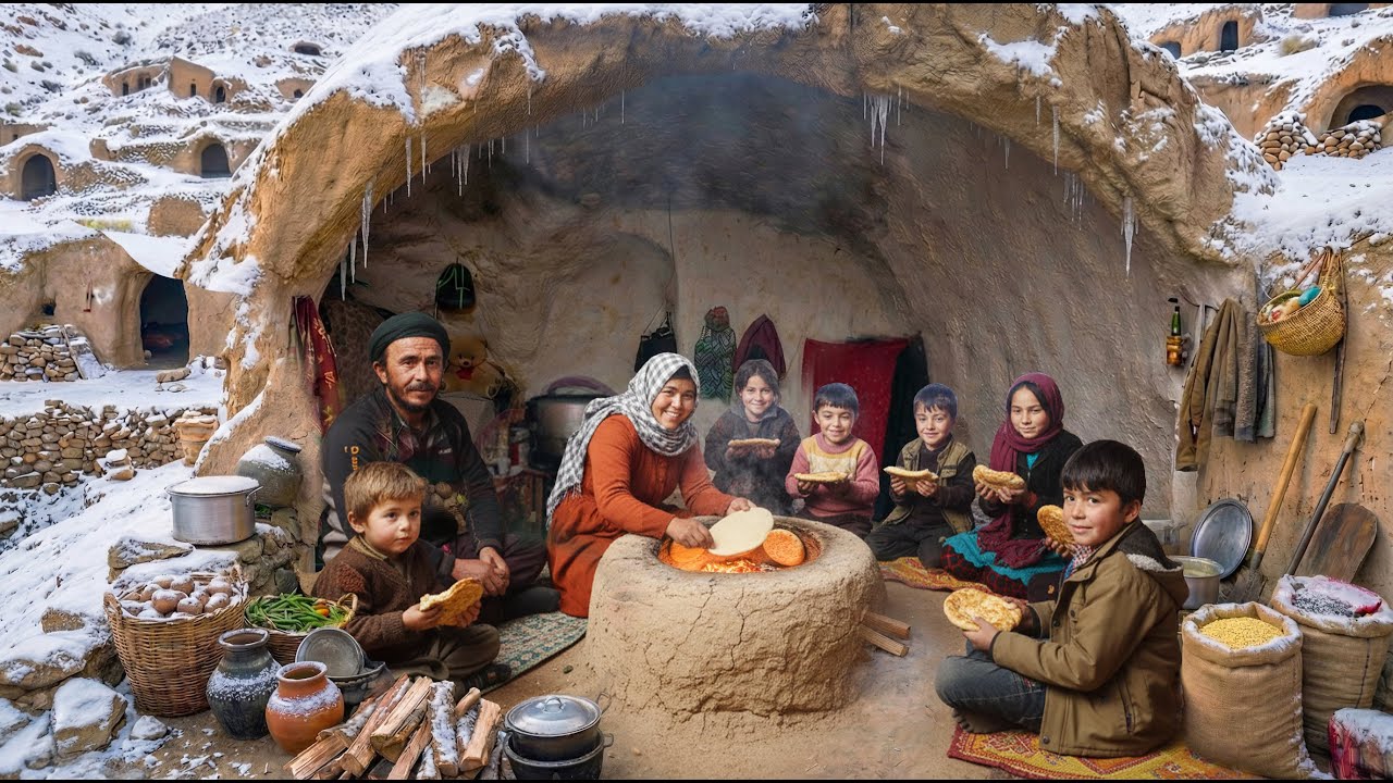 📍 Тепло пещеры в снежный день; Пир близнецов из органических продуктов 👨‍👩‍👧‍👦🔥