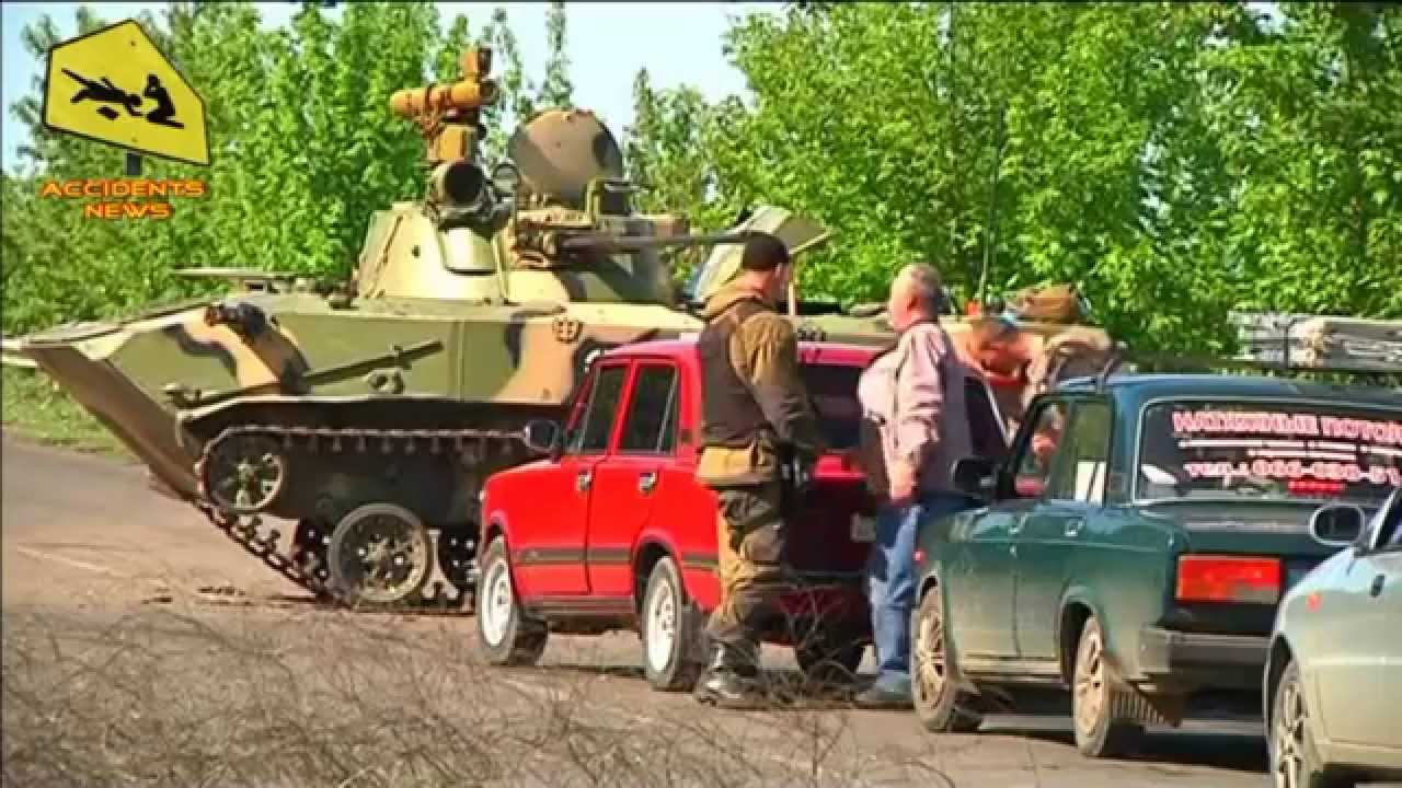 Block Posts Military Ukraine. Military Block Post Near Slavyansk. 07.05.2014 - YouTube