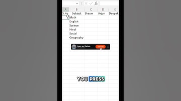 Excel Tips and Tricks 🔥#excel #tipsandtricks #shorts #viralvideo #foryou