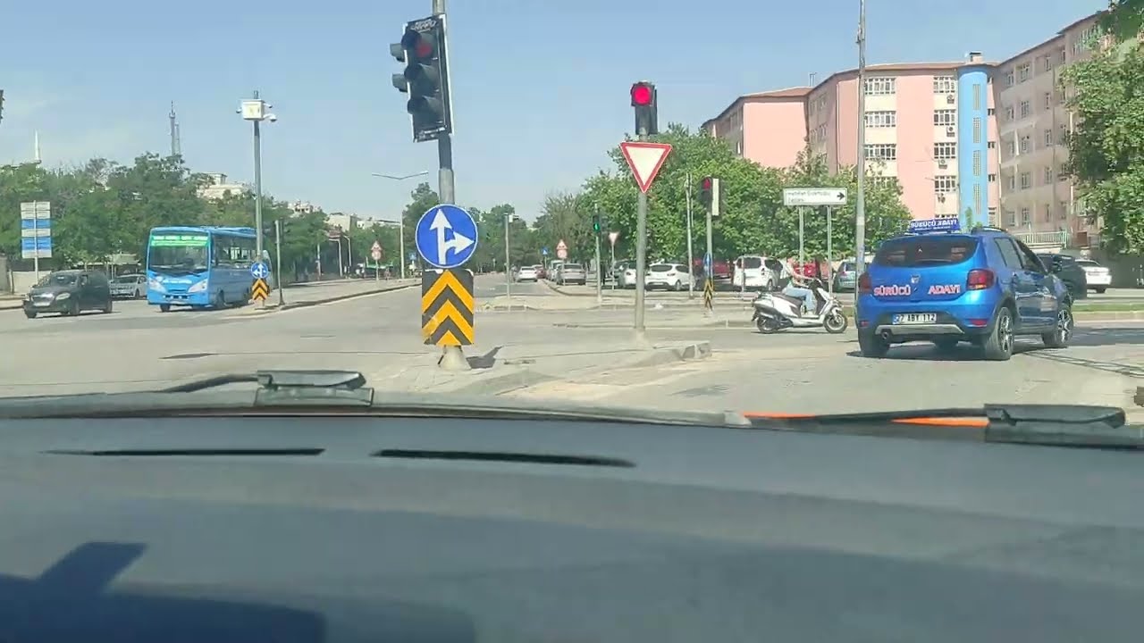 Şehitkamil 2025 direksiyon sınavı 1.guzergah  A yolu  Gaziantep