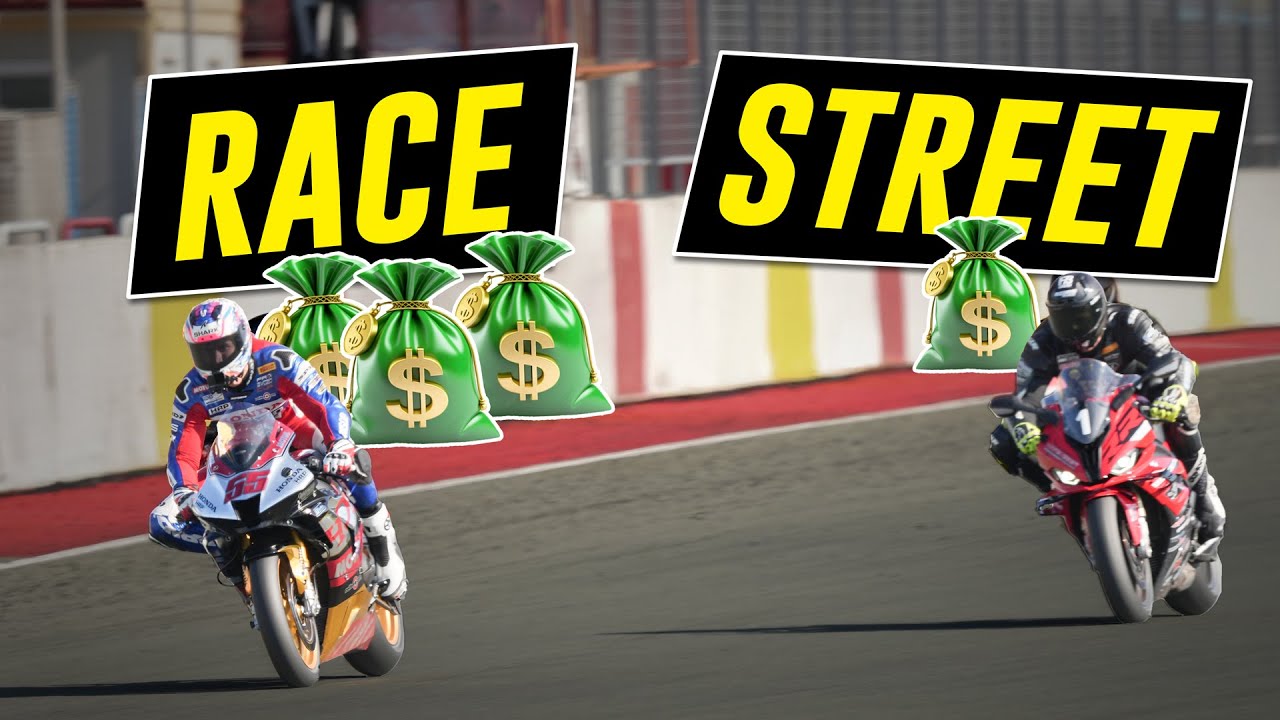 Straßenmotorrad (BMW) vs. Racebike (Honda)
