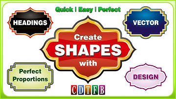 Create shapes for heading in coreldraw x7 | with cdtfb