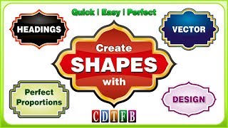 Create shapes for heading in coreldraw x7 | with cdtfb