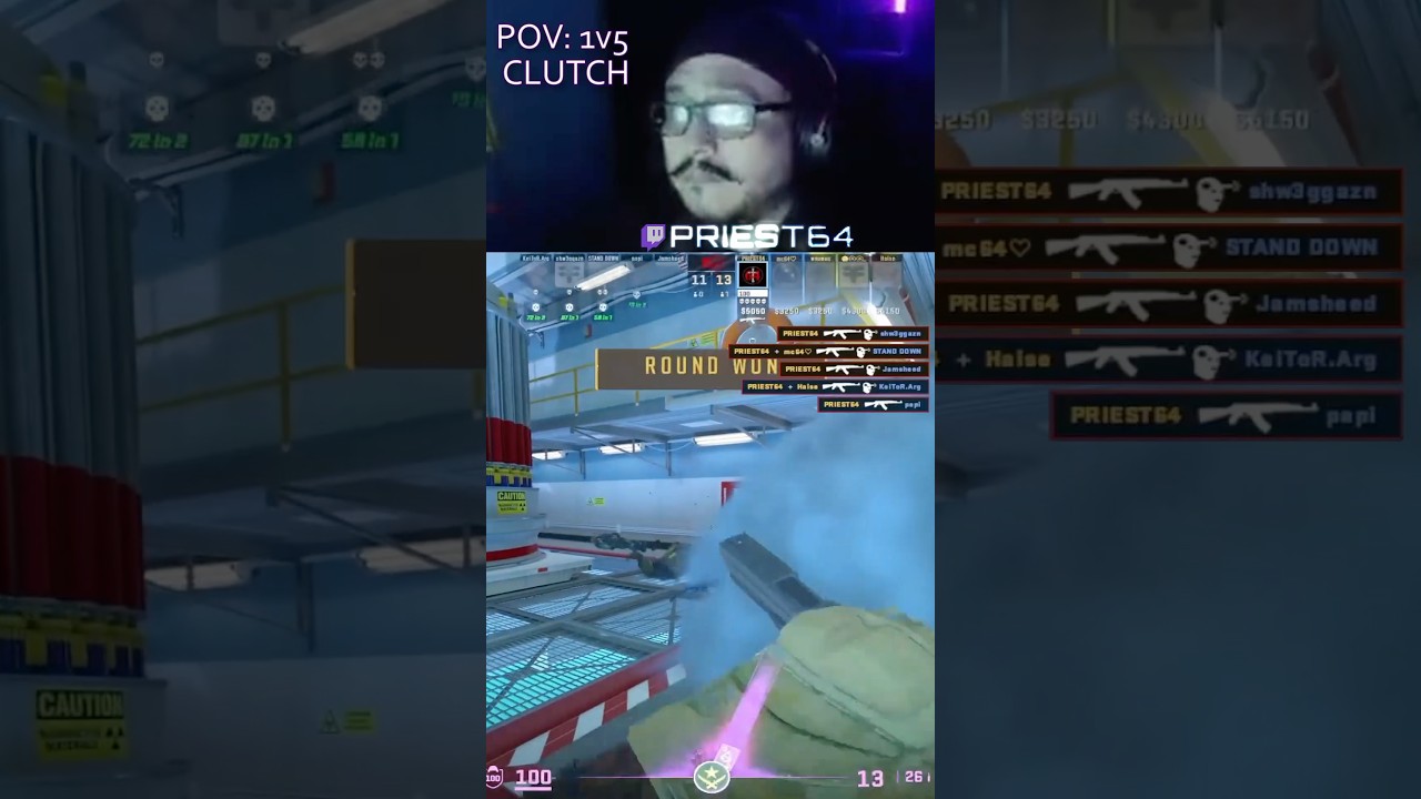 5v1 CLUTCH TO WIN THE GAME BROCHACHO! #counterstrike2 #twitch