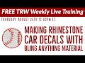How to Make Rhinestone Car Decals with Magic Flock Template Material | Cricut Cameo Machines