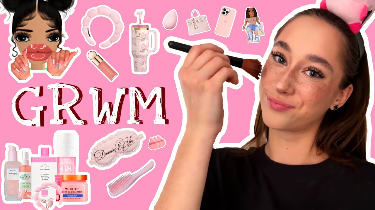 GRWM! ASMR MAKEUP! GLITTER!✨👛🌺🌸💞💘💓🩷💖👚💐🌷💗🩰🐽🧞‍♀️