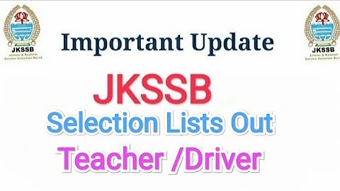 #jkssbselectionlist #jkssbpanchayataccountassistant| JKSSB FRESH SELECTION LIST OUT|JKSSB LIST OUT