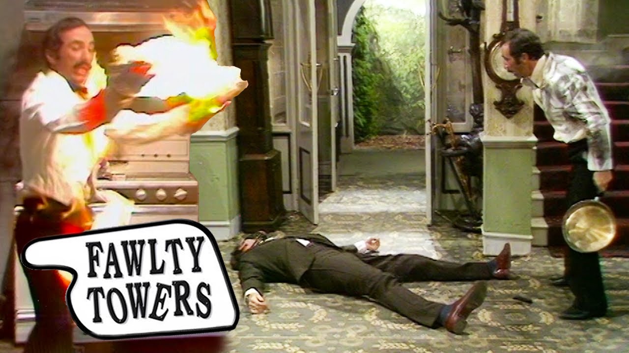 Fire in the Kitchen (HD & Extended) | Fawlty Towers | BBC Comedy Greats