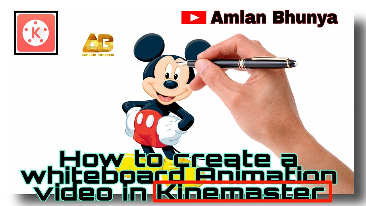 HOW TO CREATE A WHITEBOARD ANIMATION VIDEO || KINEMASTER TUTORIAL - YouTube