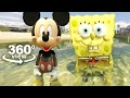 VR 360° Disney's Mickey Mouse vs. Spongebob Epic Battle