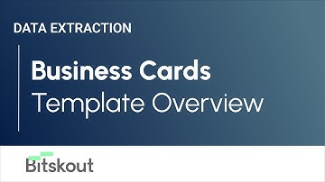 Extracting Data - Business Cards Template
