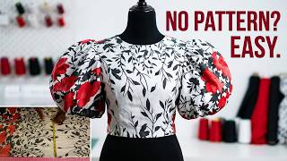No Pattern No Problem! Make This Puffed Sleeve Top
