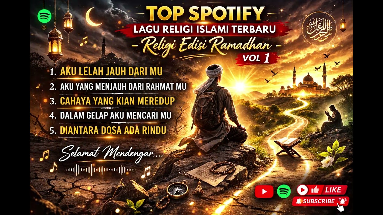 TOP SPOTIFY - LAGU RELIGI ISLAMI TERBARU MENYENTUH HATI VOL 1 - RELIGI EDISI RAMADHAN
