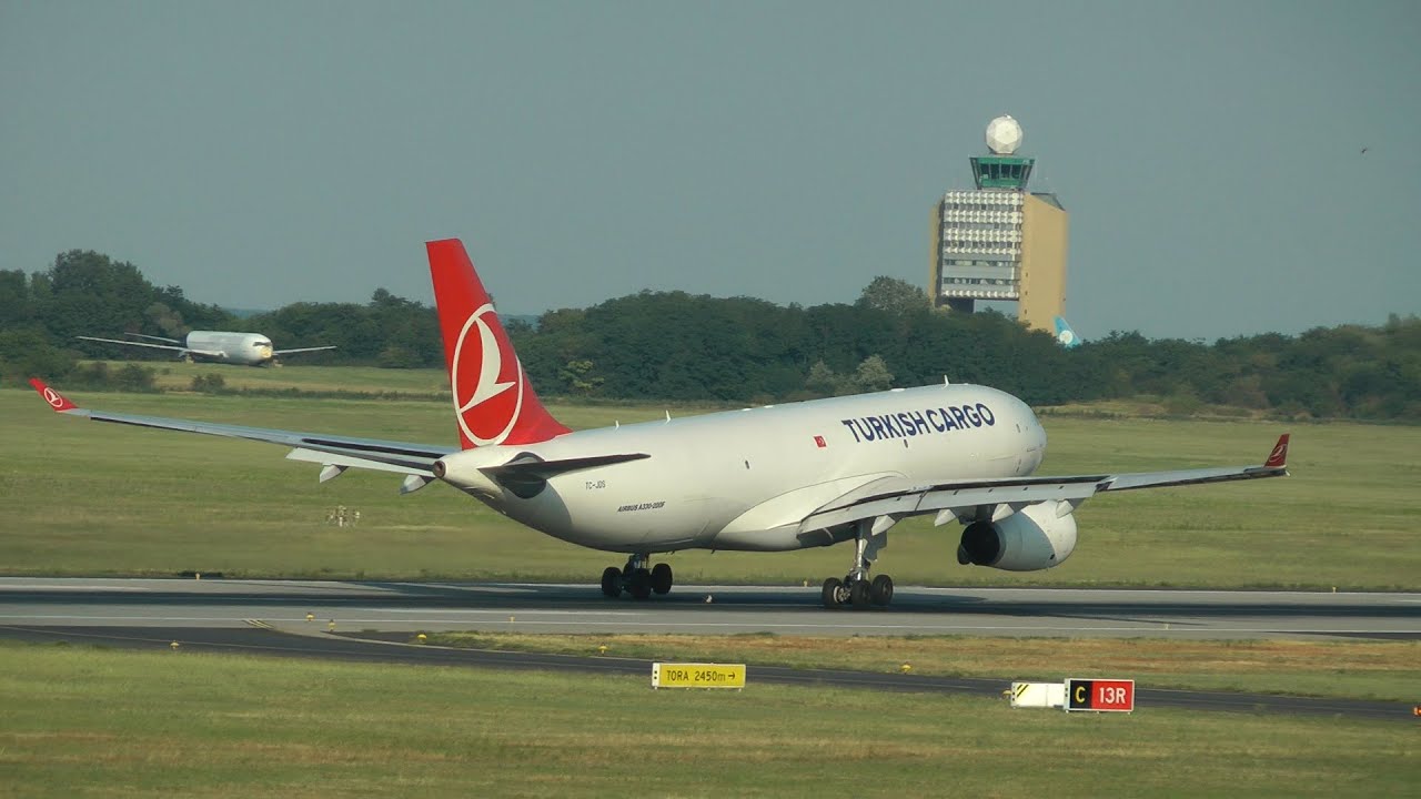 Turkish Airlines Cargo Airbus A330200F landing YouTube