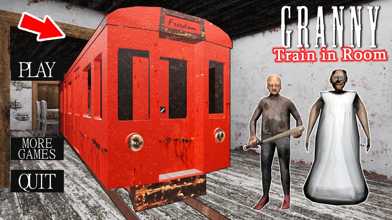 Playing as Granny and Grandpa vs Red Train in room !! Gameplay Animation (p.6)