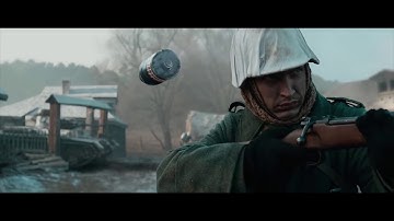 Slow Motion Battle Scene from Tank Movie, T-34 2018
