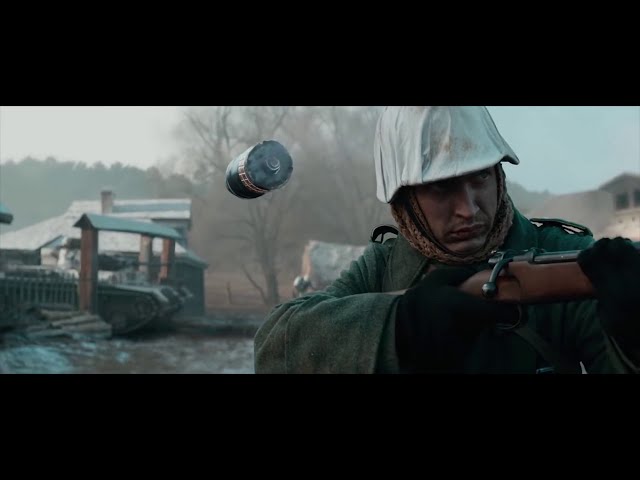 Slow Motion Battle Scene from Tank Movie, T-34 2018 class=