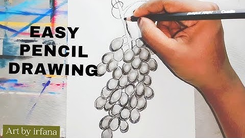 How To Draw Grapes with Pencil Shading |Realistic Fruit Drawing Tutorials | Ear Buds Techniques