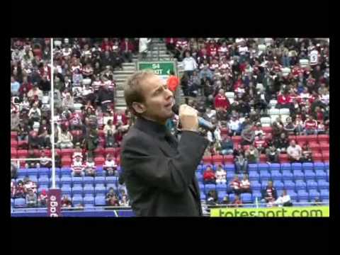 David Marshal Sings at the JJB Stadium Wigan