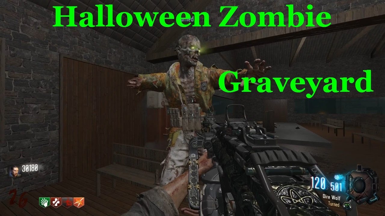Black Ops III Zombies Custom Map (Halloween Zombie Graveyard) First Run HD Gameplay