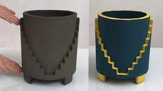 Beautiful And Easy / The Idea Of Creating Unique  Flower Pots From Cement