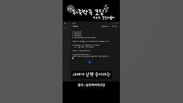 Node.js로 웹서버 만들기 Ep.3 웹서버 실행하고 브라우저에서 결과 확인 #nodejs #express #웹서버 #뒤죽박죽코딩