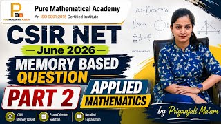 Applied Mathematics Solution | CSIR NET June 2026 Mathematics Solution | Memory Based questions