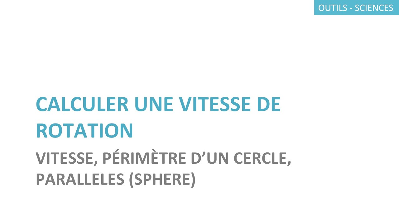 Calculer une vitesse de rotation moyenne (astre) partie 1 YouTube — free download