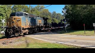 Picture perfect Day Trackside! Fast Train Hauling Steel Slabs