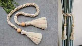DIY Macramé Curtain Tie Back | Step by Step Tutorial | Easy to Make