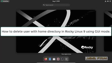 How to delete user with home directory in Rocky Linux 9 using GUI mode