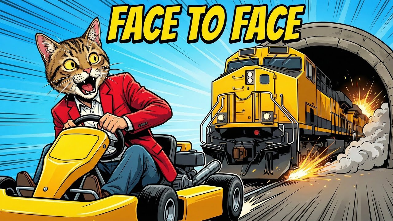 🧨 FACE TO FACE w TUNELU 🚂 POCIĄG vs AUTA w GTA 5 Online