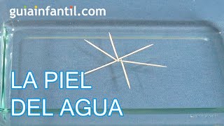 Experimentos para niños. La piel del agua