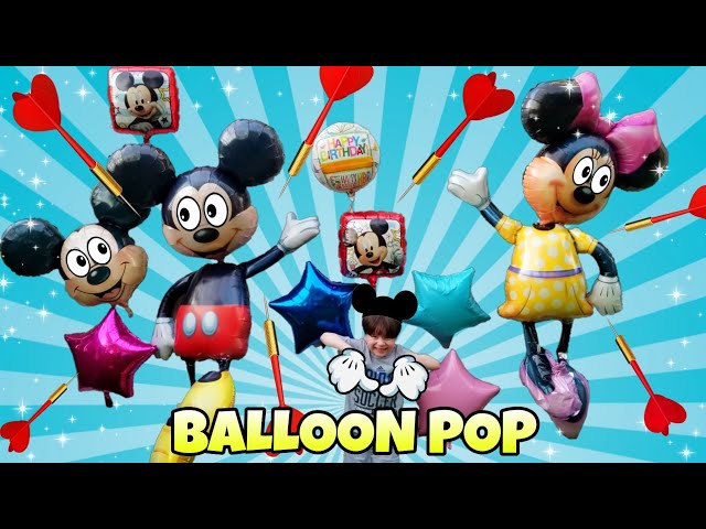 Amazon Made Us PoP our Mickey & Minnie Mouse Airwalker Balloon Set - Balloon Dart Challenge class=