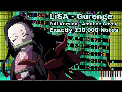 [4K 60 FPS] Black MIDI ~ LiSA - Gurenge (Amanda Lee Cover) - Exactly 130,000 notes!