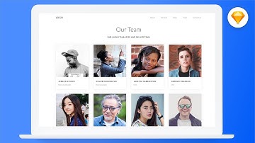 E Commerce Website in Sketch Tutorial: Team Page UI 👉PART 10