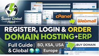 Buy Domain &amp; Hosting + ERP Software Full Tutorial | Super Global Host