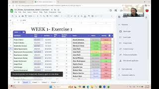 Spreadsheet- Week 1