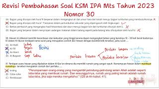 Revisi Pembahasan KSM IPA MTs Tahun 2023 Nomor 30