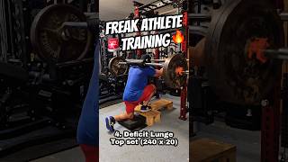FREAK ATHLETE TRAINING🔥 (Heavy Lunges, Tendon Training, Sled Sprints, Big Good Mornings)