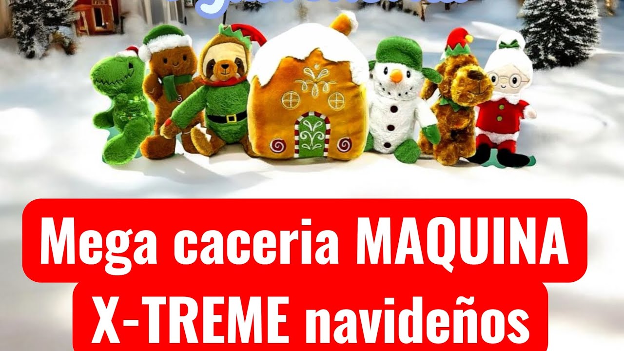 $1000 pesos Mega caceria navideña muñelocos x-treme peluches gigantes Giantclawmachine クローマシン 抓娃娃機클로