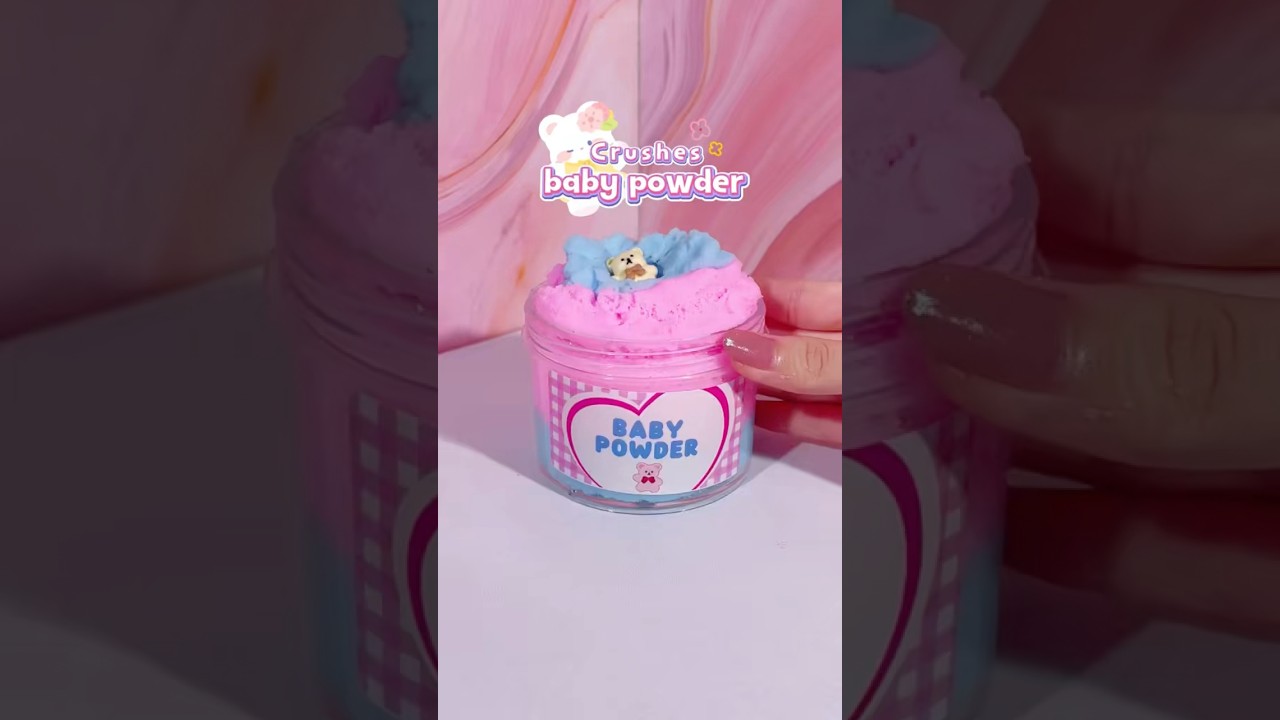 CRUSHES BABY POWDER CLOUD SLIME FROM 7COLOURS!🥰👶🏻