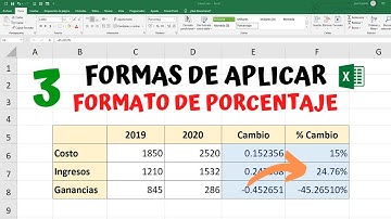 Como APLICAR FORMATO DE PORCENTAJE con y sin decimales en EXCEL - 3 distintas maneras