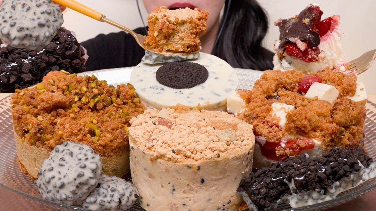 바삭+촉촉 떠먹는 케이크 4종🍰 ASMR 먹방