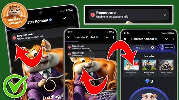 Hamster Kombat Request Error Problem| Hamster Kombat Unable to get account info problem
